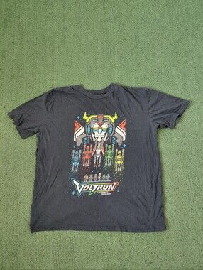 Loot Crate Exclusive Voltron: Legendary Defender 8 Bit Graphic 2017 Navy Blue T